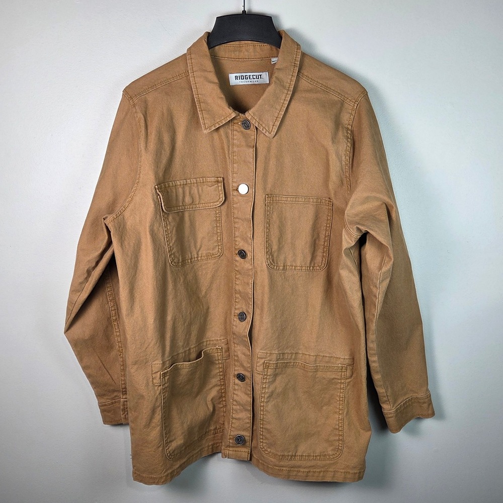 Ridgecut Toughwear Chore Coat Mens L Brown Excellent Canvas Work Jacket 3959TS